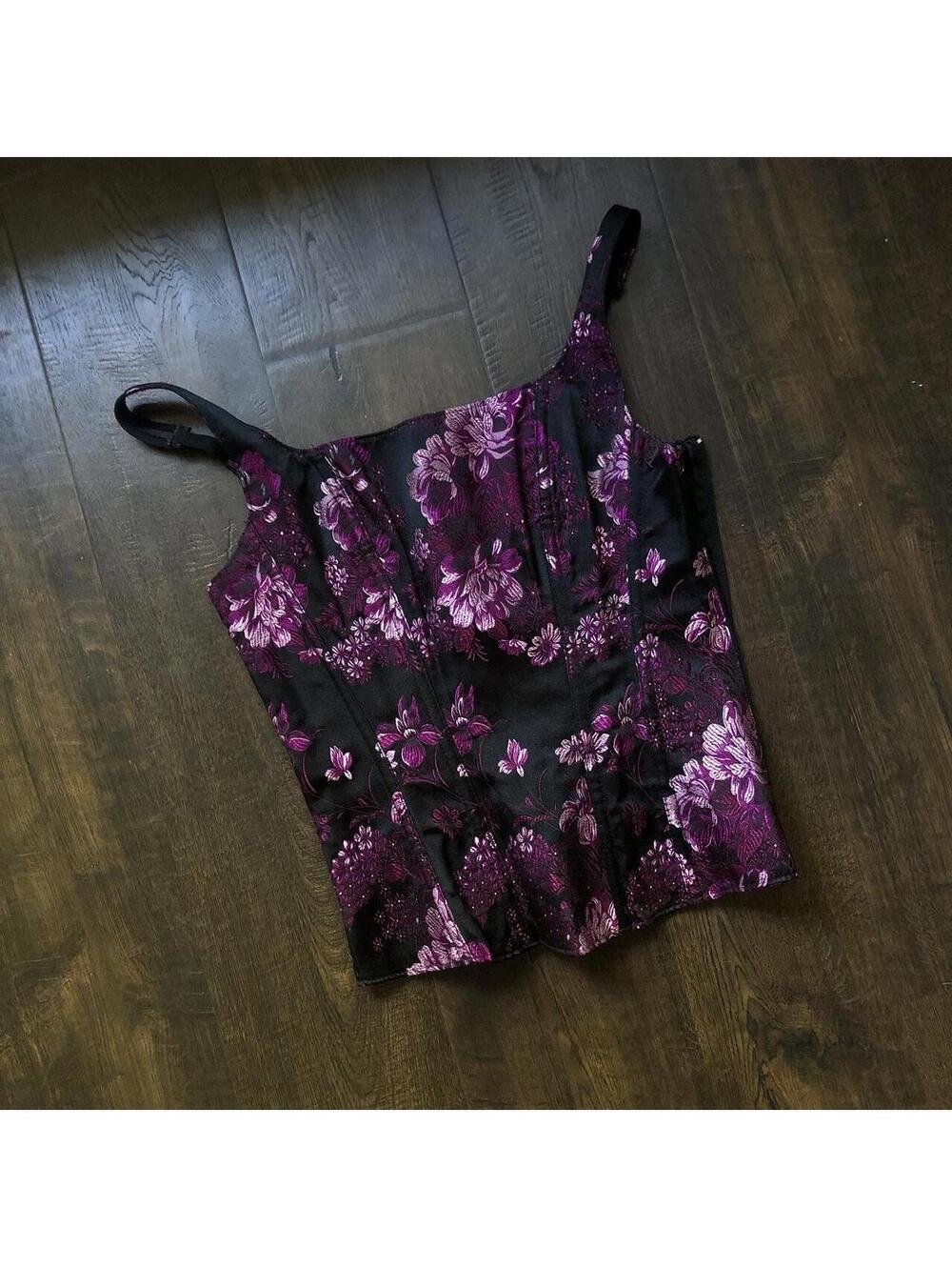 Frederick's of Hollywood Women's Pink and Purple Corset - Picture 1 of 2